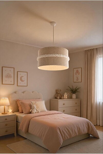 Elizim Home Lighting Bohem Modern Makrome Avize 25 cm – El Yapımı Yatak Odası...