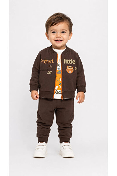 Mireya Kids Baby Boy 9 Months-2 Years Embroidered Zippered 3-Piece Tracksuit ...