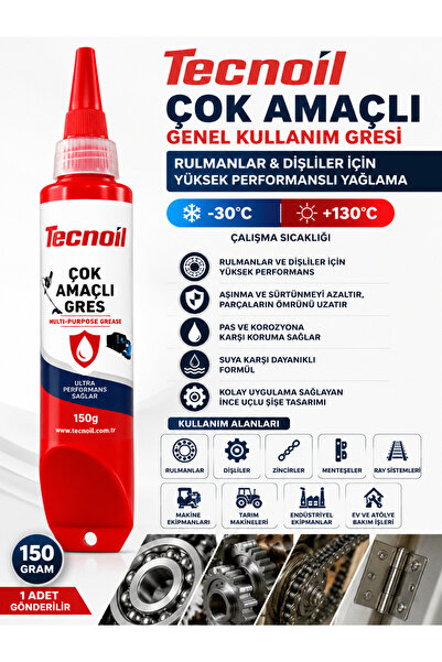 TECNOİL Çok Amaçlı Gres Tüm Rulman Ve Dişliler Ve Mekanik Aksamlarda Kullanıl...