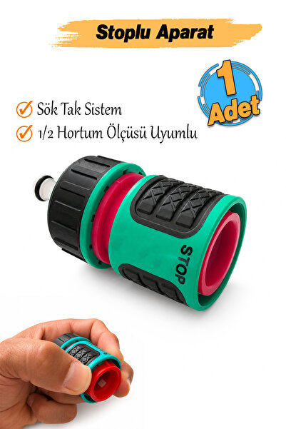 Badem10 Stoplu Hortum Sulama Bağlantı Aparatı Başlığı Ekleme Aparatı Eki Bahç...