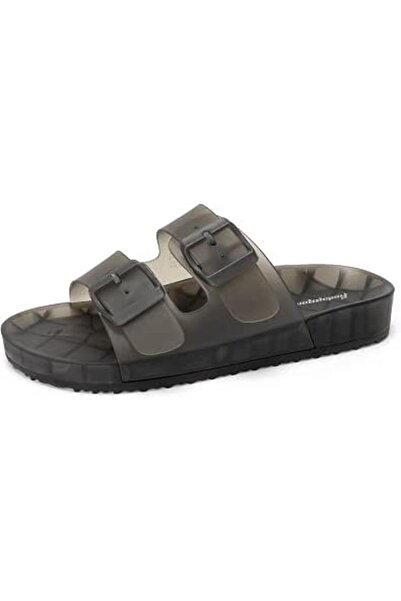 FUNKYMONKEY Women's Comfort Slides Double Buckle Adjustable EVA Flat Sandals ...