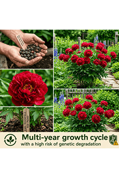 Bloom & Sow Seed بذور الفاوانيا الحمراء كارل روزنفيلد، فاوانيا حمراء كبيرة مز...