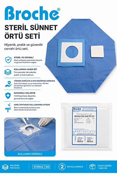 Broche STERİL SÜNNET ÖRTÜ SETİ 50'Lİ