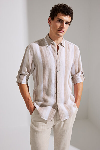 U.S. Polo Assn. Men's Coconut Long Sleeve Shirt 50319022-Vr153