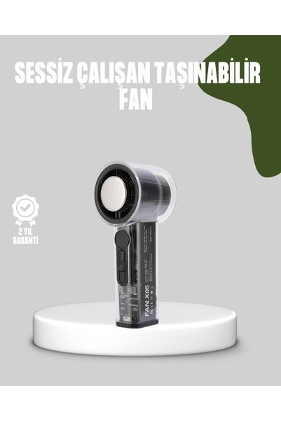 Eco Lounge Dijital Ekranlı Şarjlı Mini Fan 100 Kademeli Hız Ayarı