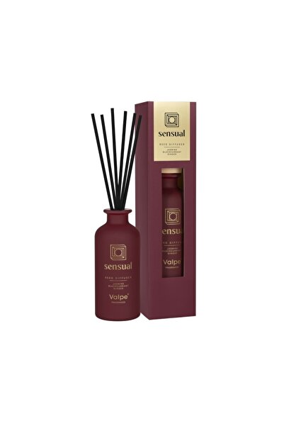 BISPOL Set 2 x Odorizant Difuzor din Sticla Mata Sensual, Betisoare Negre, Ro...