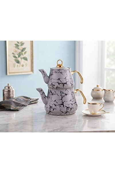 SARA Granite Teapot Gray Marble Patterned Granite