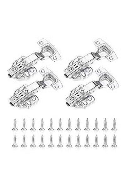 Duravel Soft Close Cabinet Hinges, 1.5mm Stainless Steel, 4-Pack with Mountin...