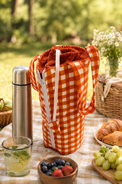 esnature Sıvı Geçirmez Duck Kumaş Termos Taşıma Çantası 45x55 cm – Omuz Askılı Piknik ve Seyahat Çan