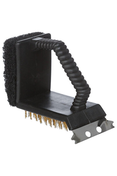 neka 3-in-1 Stainless Steel Barbecue Grill Brush 9.5 x 12.5 cm