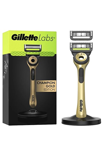 Gillette Aparat de ras pentru bărbați Gold Labs, 2 rezerve, suport magnetic
