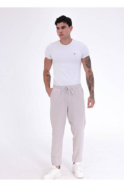 Siyah İz Men's Regular Fit Gabardine Trousers – Casual Comfortable Cut Classi...
