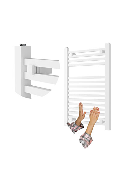 Granitan Radiator baie Bergen, scara, 60x40 cm, 206W, Alb