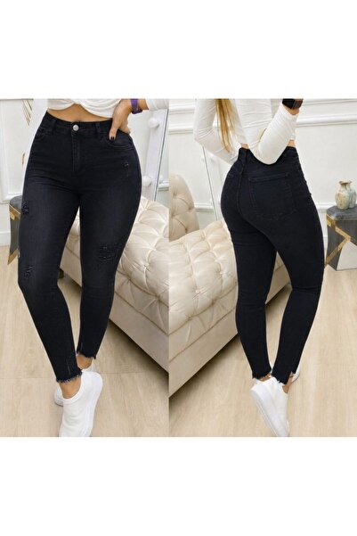 UFC 1985 TOP BRAND Women's High Waist Ripped Patterned Skinny Jeans