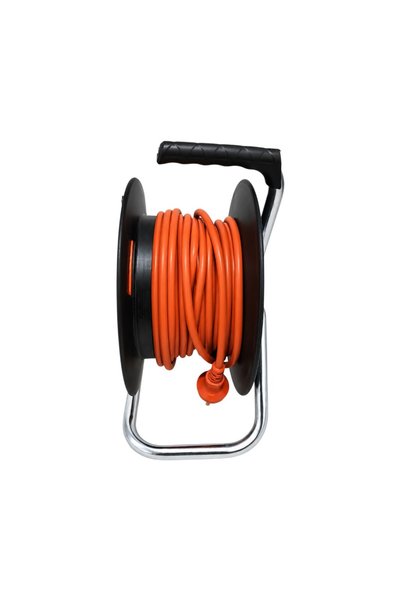 SRC Prelungitor rola cu tambur 3x2.5 mm², 20 m, 4 prize, maner transport ergonomic
