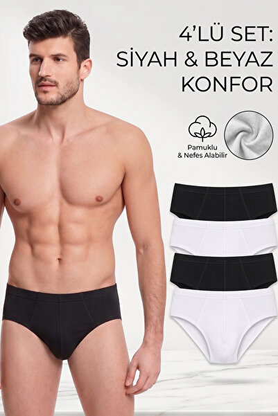 Avrissa Concept Erkek Premium Pamuklu Esnek Slip İç Çamaşırı 4 lü Set