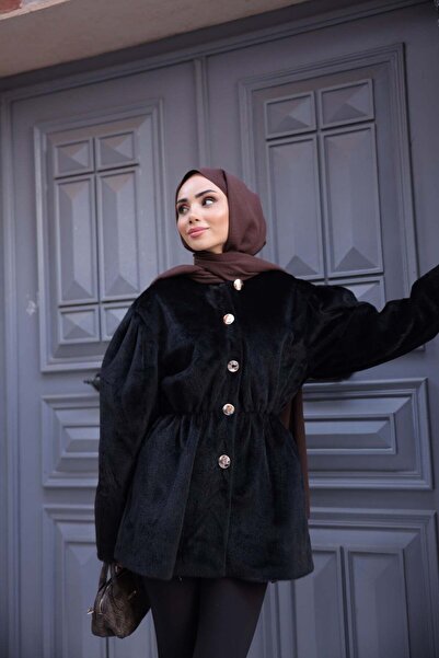 Bwest سترة فوك كاشي - سوداء
