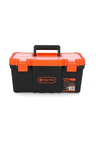Tactix Plastic Tool Box Orange and Black 40 cm