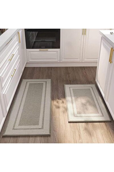 GENERAL JKJ&ZXZ Washable Kitchen Rugs 2 Piece Set, Non-Slip Kitchen Running R...