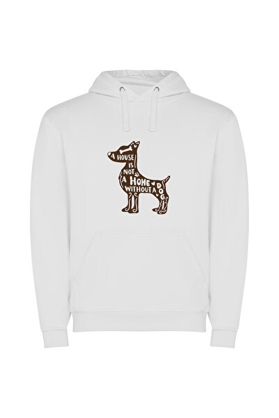 iLovePrints Homey with Four Paws Φούτερ με κουκούλα σε χρώμα Λευκό