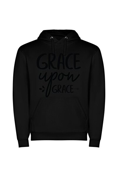 iLovePrints Graceful Blessings by Grace Φούτερ με κουκούλα σε χρώμα Μαύρο