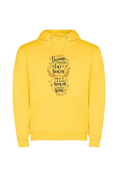 iLovePrints Heavenly Home: Precious Memories Φούτερ με κουκούλα σε χρώμα Κίτρινο