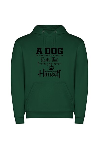 iLovePrints Ultimate Canine Devotion Φούτερ με κουκούλα σε χρώμα Πράσινο