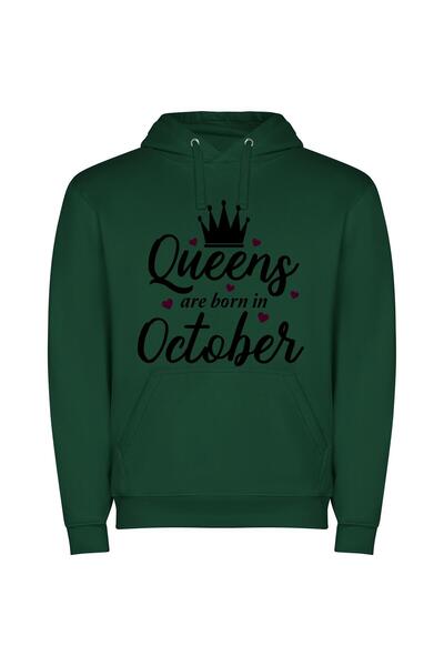 iLovePrints October's Regal Reign Φούτερ με κουκούλα σε χρώμα Πράσινο