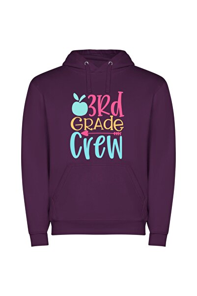 iLovePrints Grade Crew's Elite Apple Φούτερ με κουκούλα σε χρώμα Μωβ