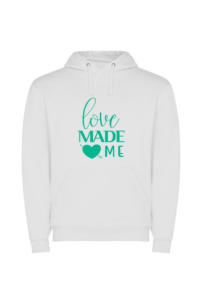 iLovePrints Love Crafted Elegance Φούτερ με κουκούλα σε χρώμα Λευκό