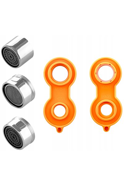 Granitan Set cheie aerator PVC, M20/M22/M24/M28, Portocaliu