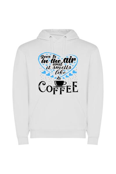 iLovePrints Love in a Cup Φούτερ με κουκούλα σε χρώμα Λευκό