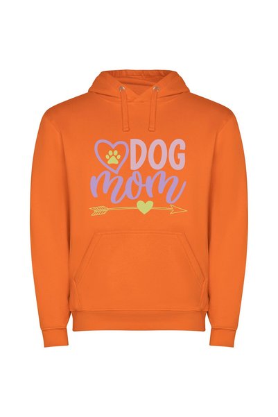 iLovePrints Pawsome Love Enthusiast Φούτερ με κουκούλα σε χρώμα Πορτοκαλί
