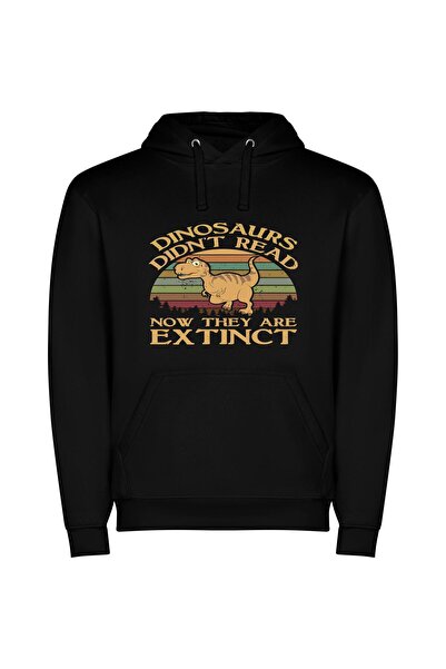 iLovePrints Fashionably Extinct: Literary Dinosaurs! Φούτερ με κουκούλα σε χρ...