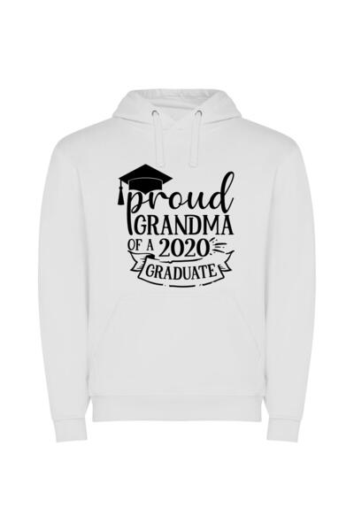 iLovePrints Proud Grandma of Success Φούτερ με κουκούλα σε χρώμα Λευκό