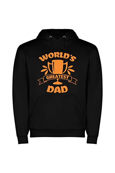 iLovePrints Dad's Supreme Logo Φούτερ με κουκούλα σε χρώμα Μαύρο