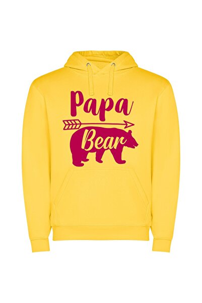iLovePrints Paul's Alpha Bear Adventure Φούτερ με κουκούλα σε χρώμα Κίτρινο