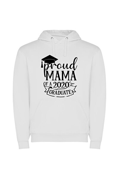iLovePrints Elegant Mama: Future Graduate Φούτερ με κουκούλα σε χρώμα Λευκό