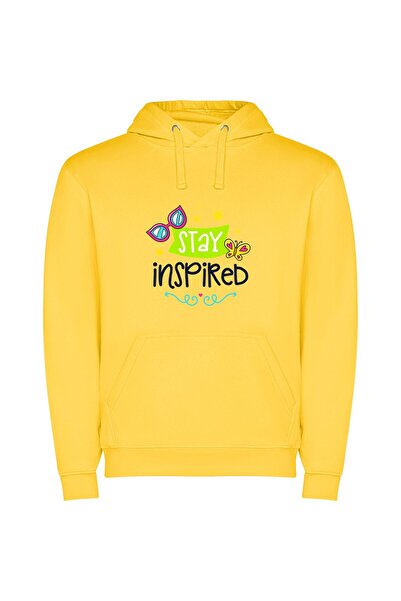 iLovePrints Everlasting Inspired Butterfly Φούτερ με κουκούλα σε χρώμα Κίτρινο