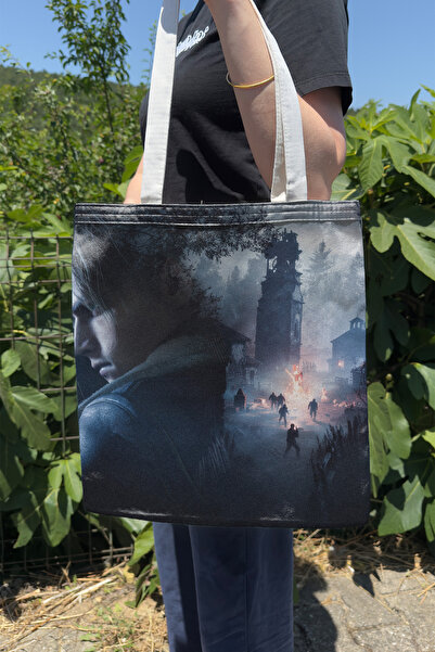 ZipZap Resident Evil V1 Double Sided Canvas Print Tote Bag Computer Gaming Vi...