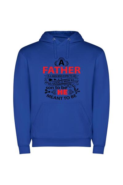 iLovePrints Ethereal Father's Fiery Embrace Φούτερ με κουκούλα σε χρώμα Μπλε