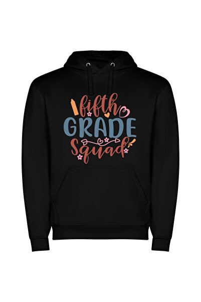 iLovePrints Fifth Grade Elite: High School Φούτερ με κουκούλα σε χρώμα Μαύρο