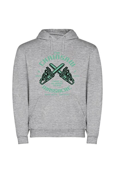 iLovePrints Sword of Survival Φούτερ με κουκούλα σε χρώμα Γκρι