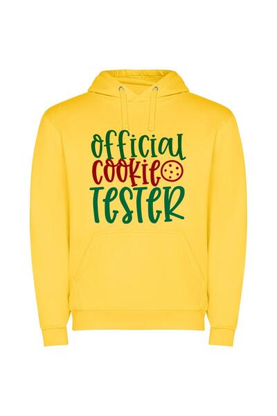 iLovePrints Merry Cookie Tester Extravaganza Φούτερ με κουκούλα σε χρώμα Κίτρινο