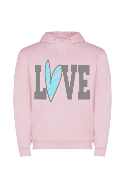 iLovePrints Love Surf Vibe Φούτερ με κουκούλα σε χρώμα Ροζ