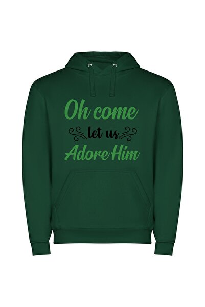 iLovePrints Effusive Warm Welcome: Him Φούτερ με κουκούλα σε χρώμα Πράσινο