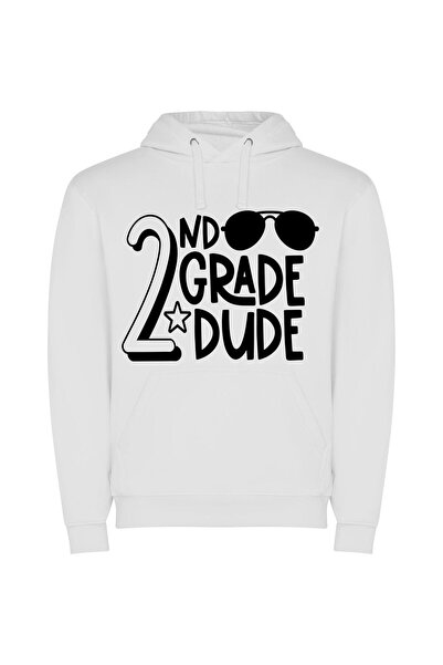 iLovePrints 2nd Grade Prodigy Emblem Φούτερ με κουκούλα σε χρώμα Λευκό