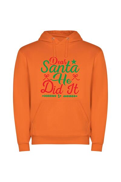 iLovePrints Cheerful Santa's Christmas Success Φούτερ με κουκούλα σε χρώμα Πο...