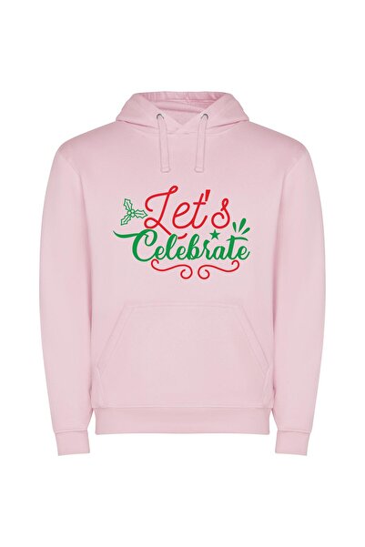 iLovePrints Colorful Adobe Celebration Φούτερ με κουκούλα σε χρώμα Ροζ