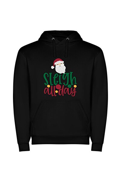 iLovePrints Sleighing the Holidays: Merry by Sylvia Sleigh Φούτερ με κουκούλα...